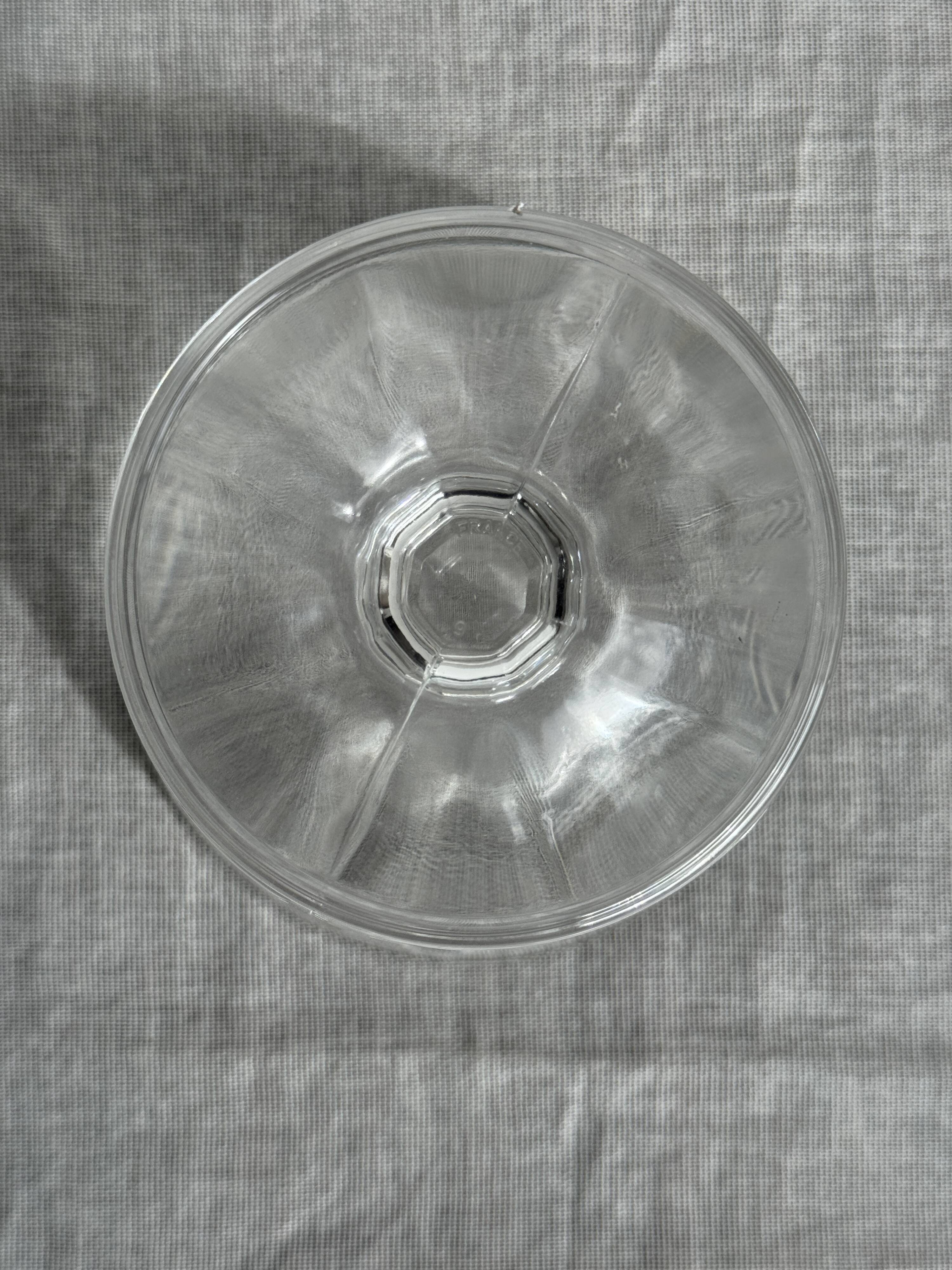 Set of 10 small vintage glass ice cream bowls.