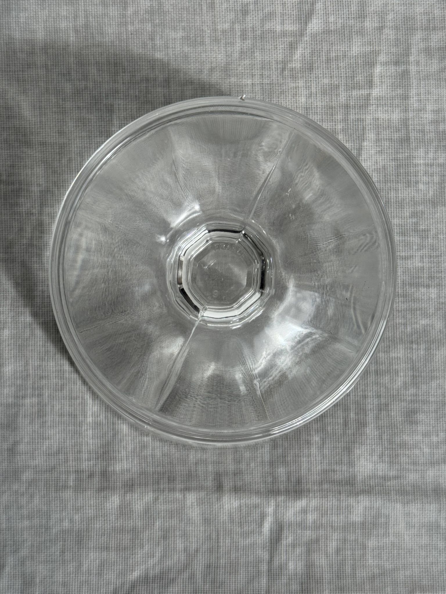 Set of 10 small vintage glass ice cream bowls.