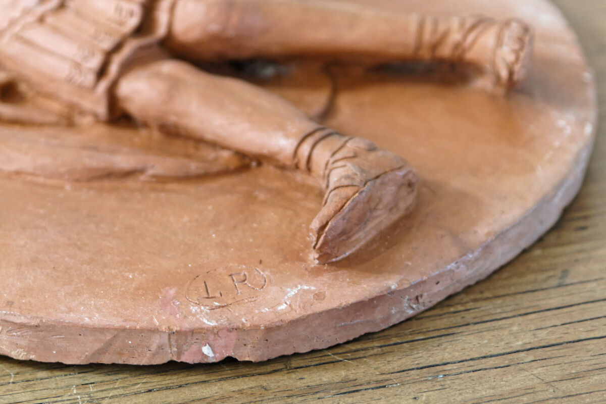 Pair of terracotta medallions