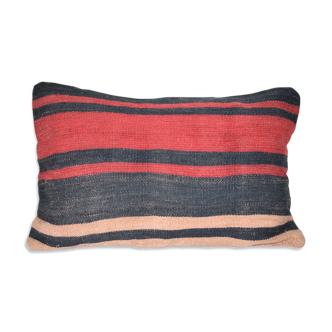 Housse de coussin Kilim turc à rayures vintage