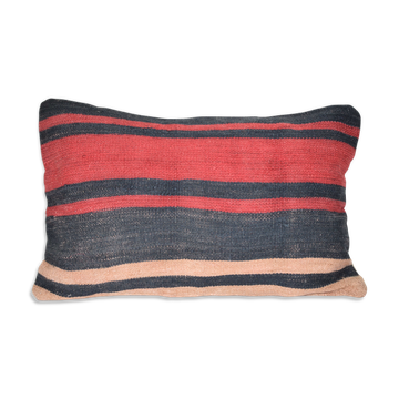 Housse de coussin Kilim turc à rayures vintage