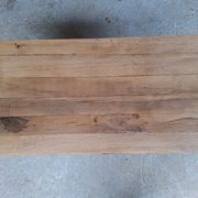 Solid wood and steel coffee table