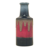 vintage red and grey-blue West Germany vase VEB Handelsleben