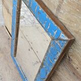 Old Art Deco mirror in Burmese teak