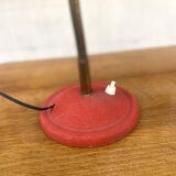 Articulated desk lamp, red granite metal, 1960