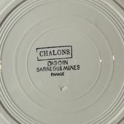 Assiette Chalons Digoin Sarreguemines décor floral peint à la main