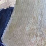 Old acrylic painting on canvas, country decoration.