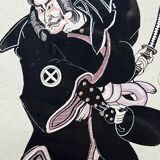 Set of gouache paintings "Actors of Kabuki Theatre".