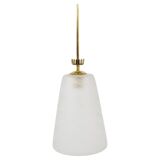 Brass Crown Pendant Light in Gio Ponti Style, Mid-Century, Italy, 1950s