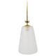 Brass Crown Pendant Light in Gio Ponti Style, Mid-Century, Italy, 1950s