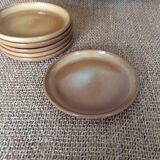 6 stoneware dessert plates