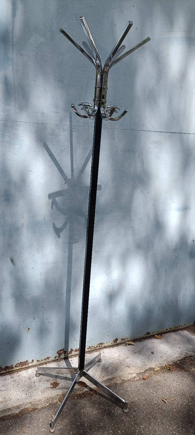 Vintage chrome coat rack