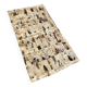 70s Leather Rug Beige-Brown - 56 x 107cm