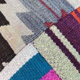 Housse de coussin en patchwork turc vintage, 40 x 40 cm