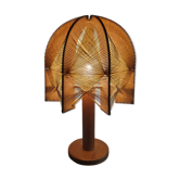 Lampe scandinave en bois et fils tendus, 1970