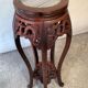 Chinese wood and marble side table