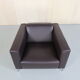 Moroso Steel Leather Lounge Chair, 2000s