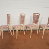 4 Old Chairs " Baumann France "No. 1160 Vintage