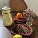 5 braided straw coasters bohemian style