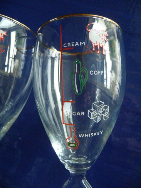 Set of two glasses for irish coffee