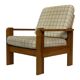Vintage armchair set of 2 pinewood pine 70s design
