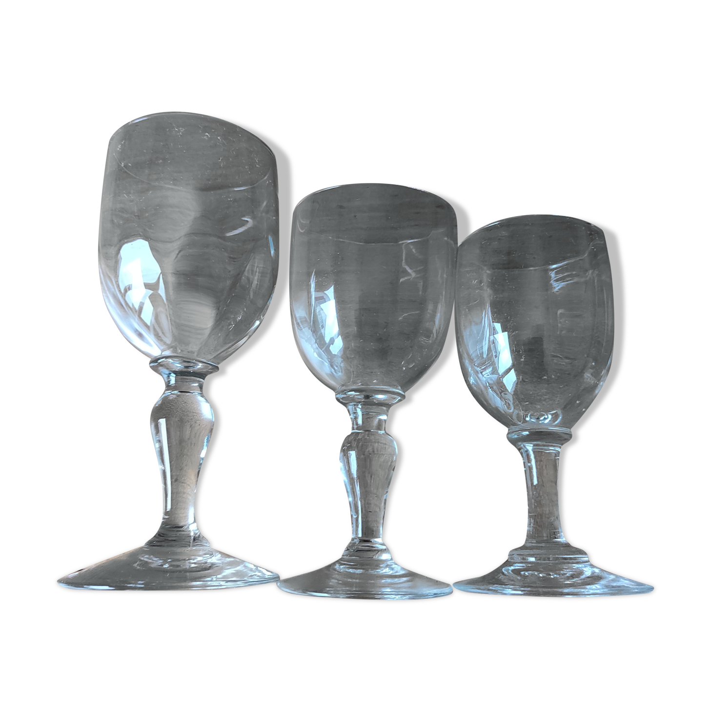 Lot de 3 verres anciens