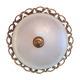 Round ceiling lamp in frosted glass art deco style