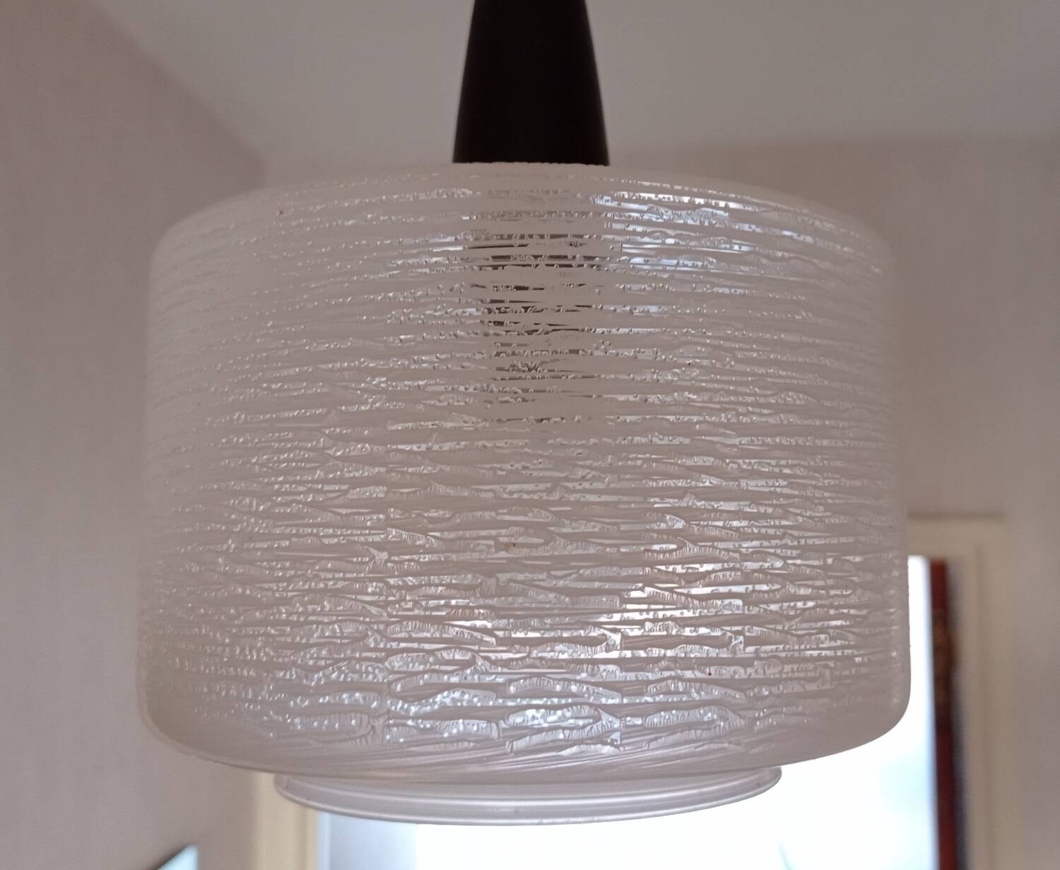 Suspension vintage verre années 70