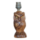 Wooden owl-shaped lamp, vintage owl, zoomorphic lamp, interior decoration.