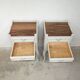 2 tables de chevet vintage en noyer