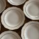 Deep plates with golden ivy pattern l'amandinoise