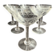 6 champagne coupes Saint Louis service Manon