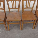 4 faux wood bistro chairs