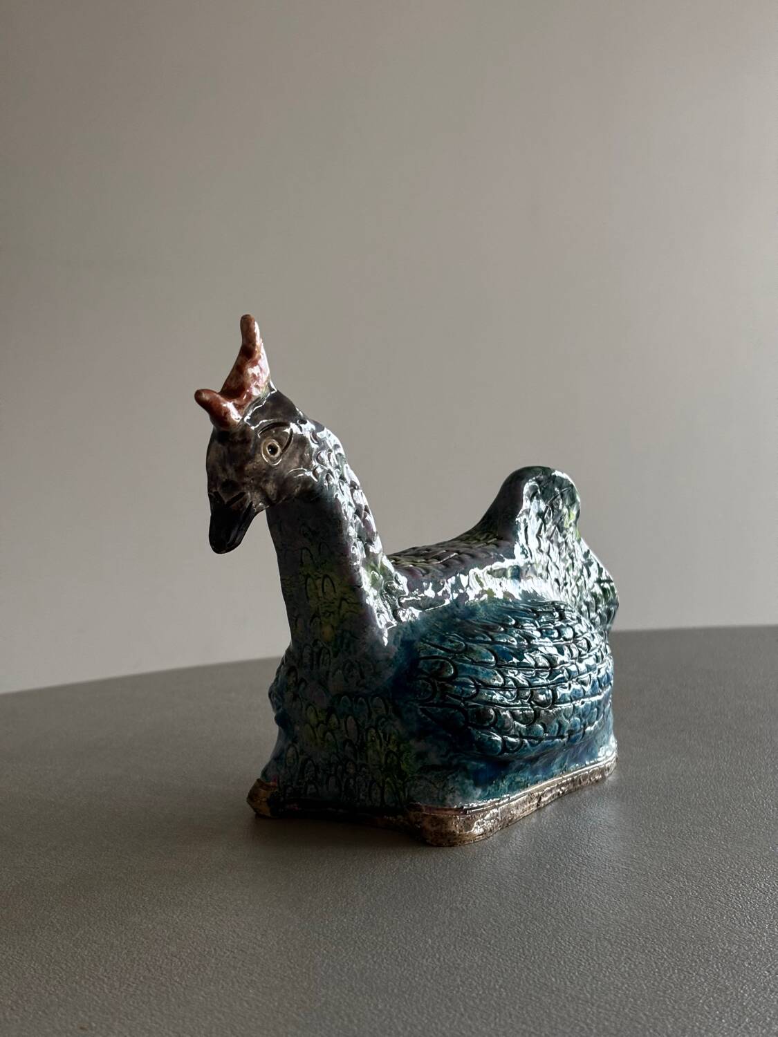 Decorative glazed ceramic sculpture – Tasiaux, Huy