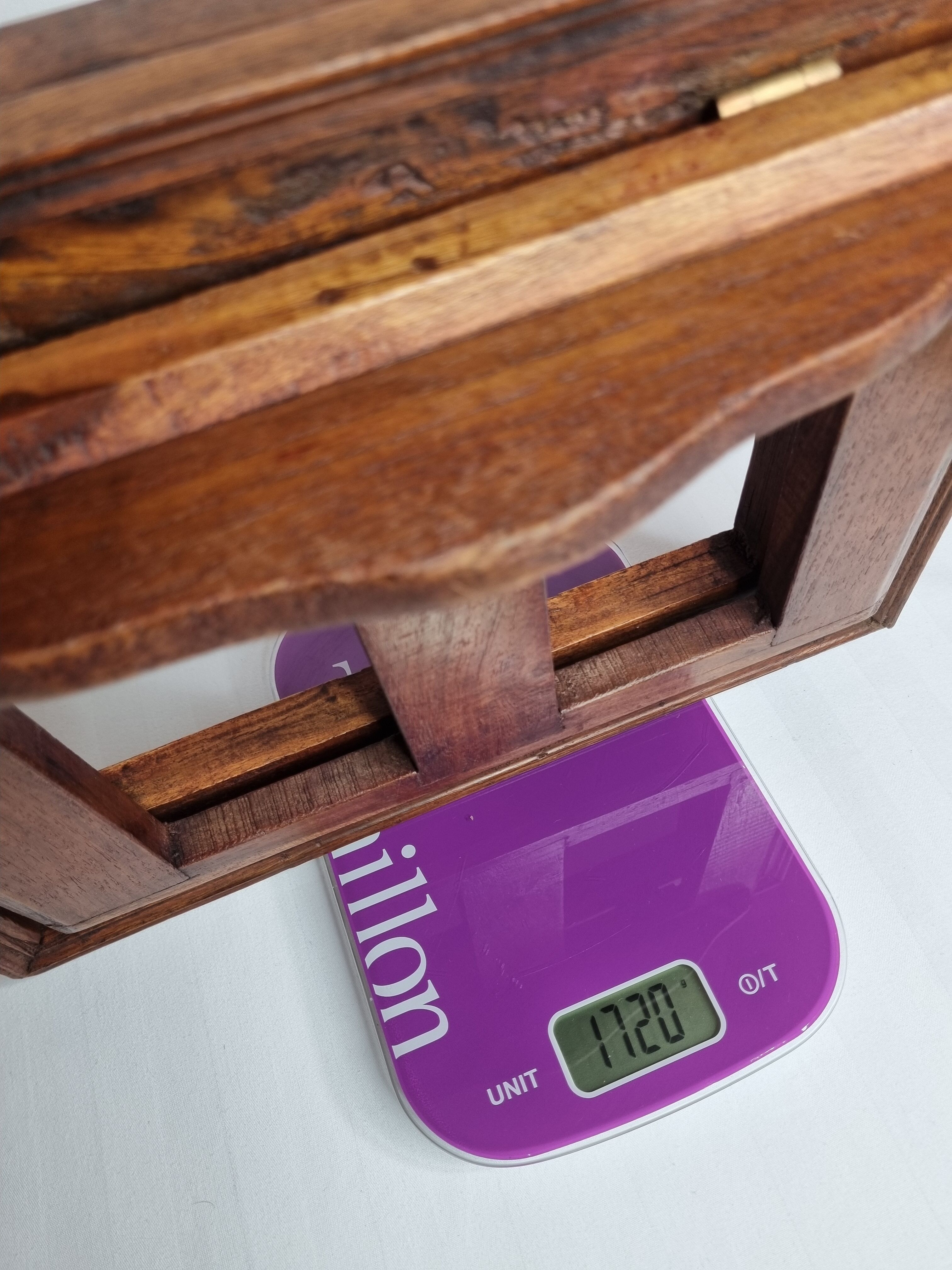 Solid oak reading desk, adjustable