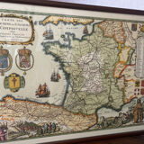 Reproduction map of the paths of Santiago de Compostela