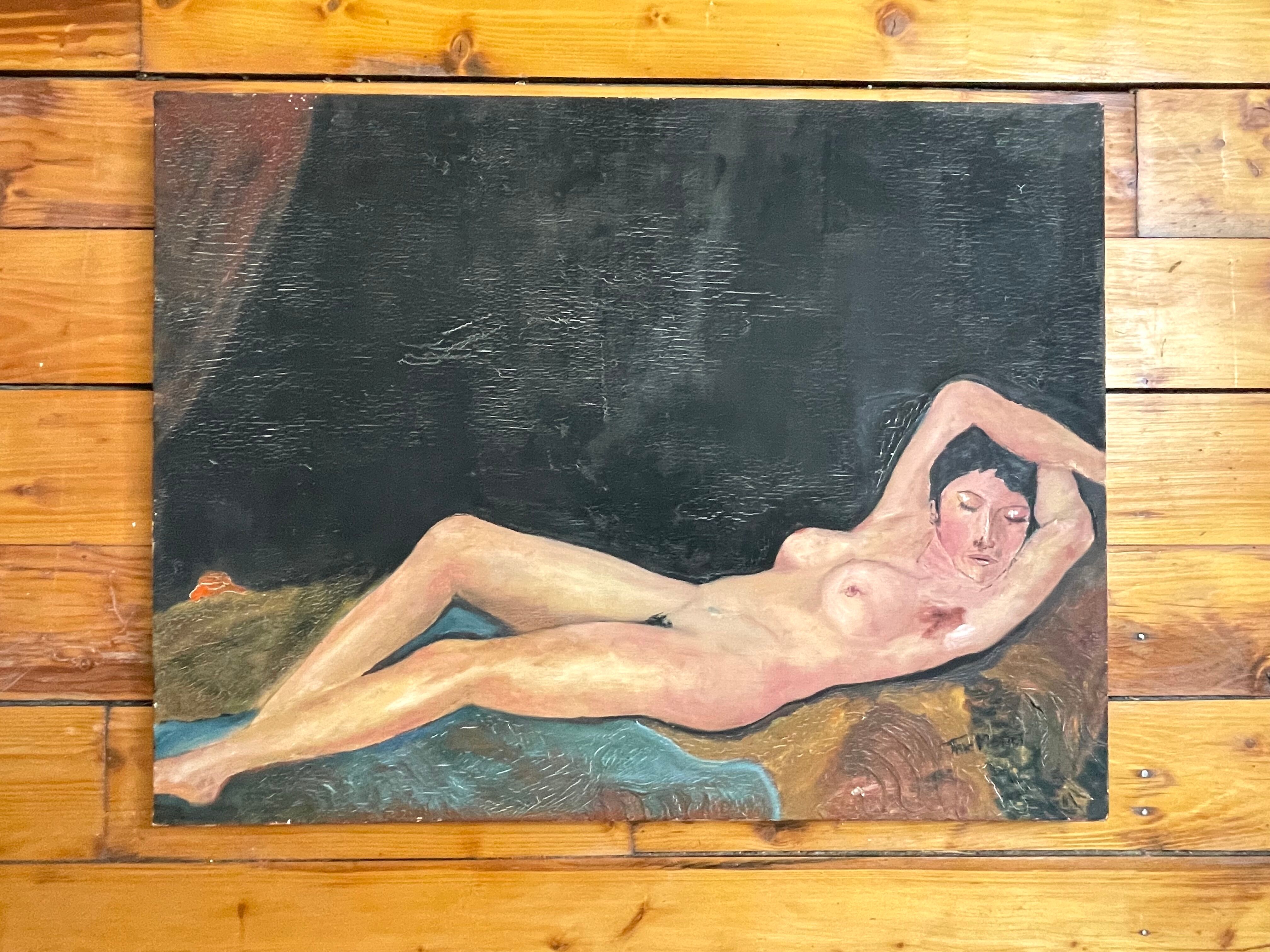 Sleeping, oil on canvas 1972