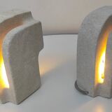 Paire de lampes en pierre.  Albert Tormos  1970
