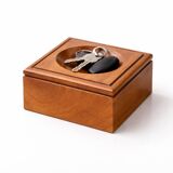 Solid wood catchall - Scandinavian style - modernist - 70s