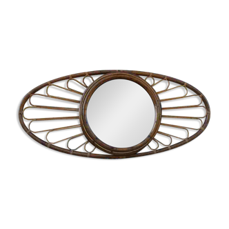 Rattan mirror