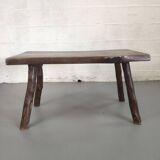 Brutalist coffee table solid oak