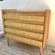 Commode bois et rotin 60’s