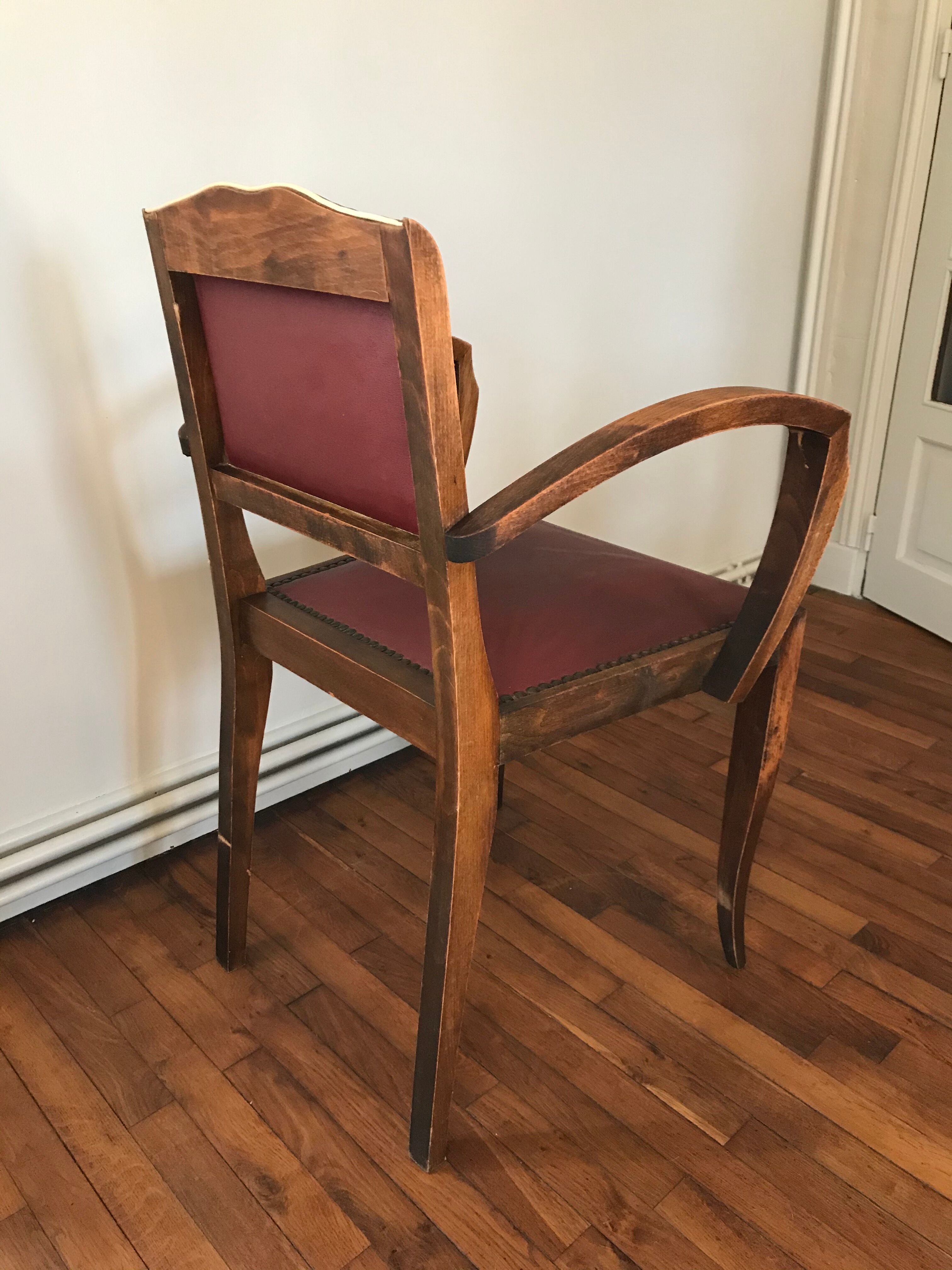 Pair of bridges art deco armchairs