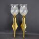Pair of Wall Scuffles Bronze Torches and Golden Brass Torches