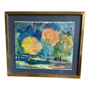 Aquarelle, La forêt