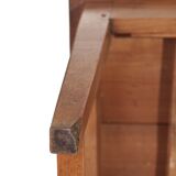Table rustique en merisier avec tiroir du 19eme