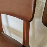Vintage STOL Kamnik Dining Chairs (Set of 4): Mid-Century Leather Seat