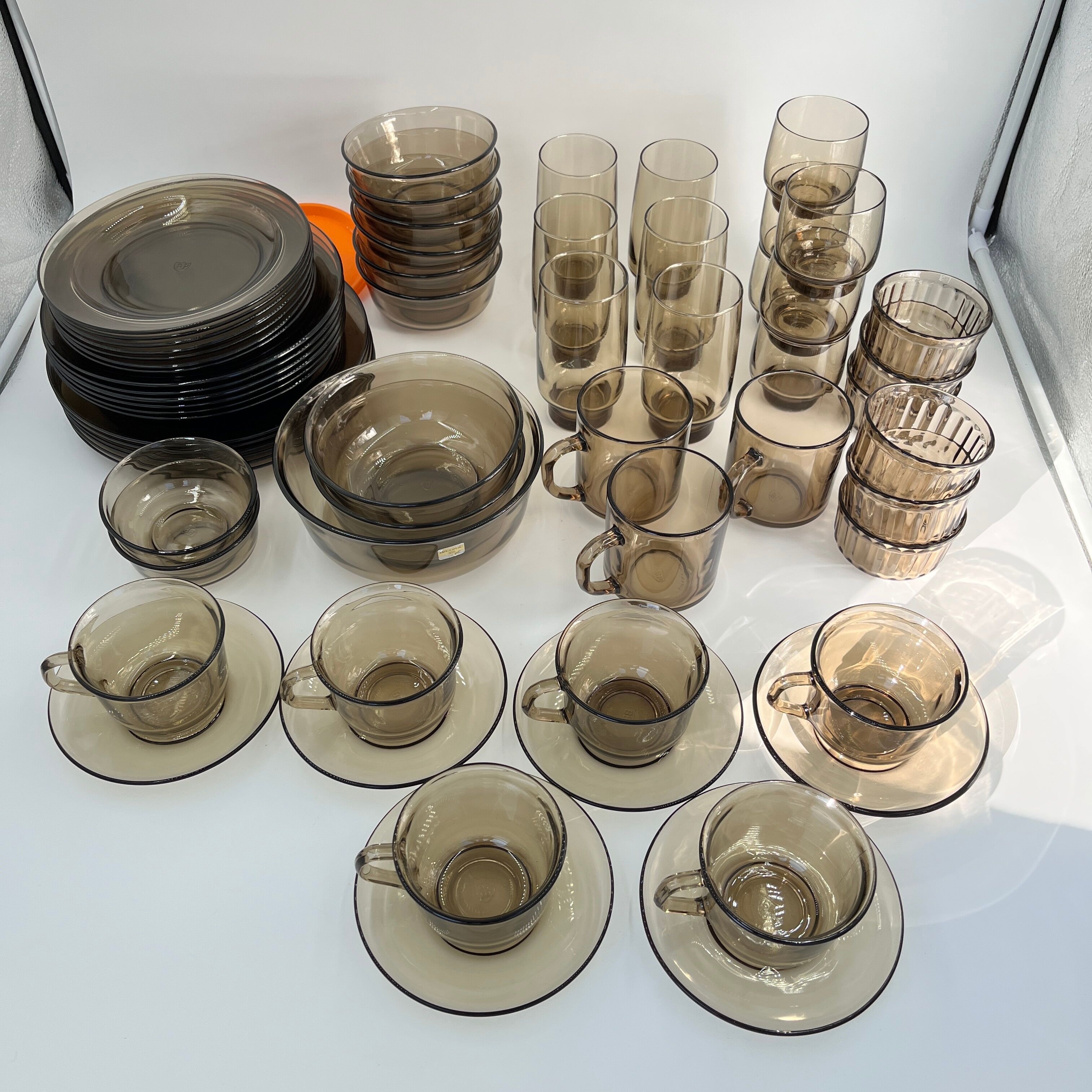 Arcopal smoked glass set