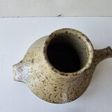 Ceramic stoneware teapot design with pyrite effects, unsigned.