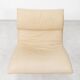 Saporiti Onda armchair in cream-colored leather